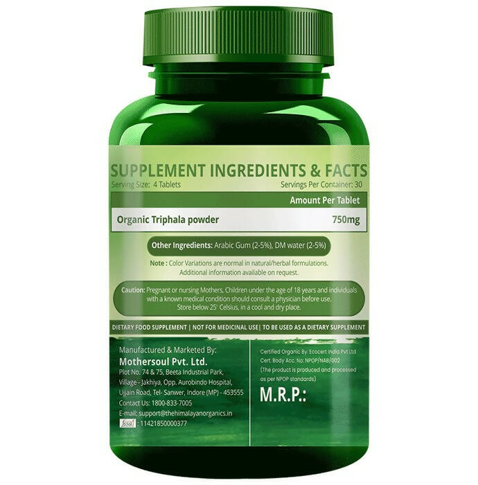 Himalayan Organics Triphala Tablets - Distacart