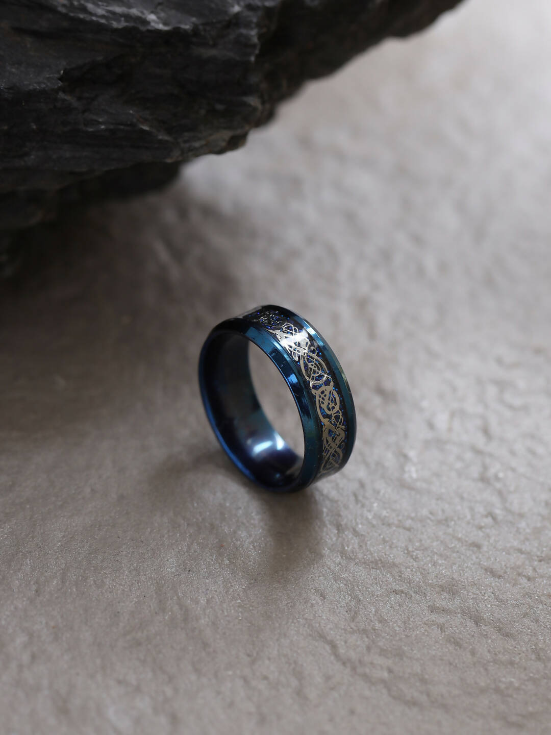 NVR Men's Rhodium-Plated Finger Ring - Distacart