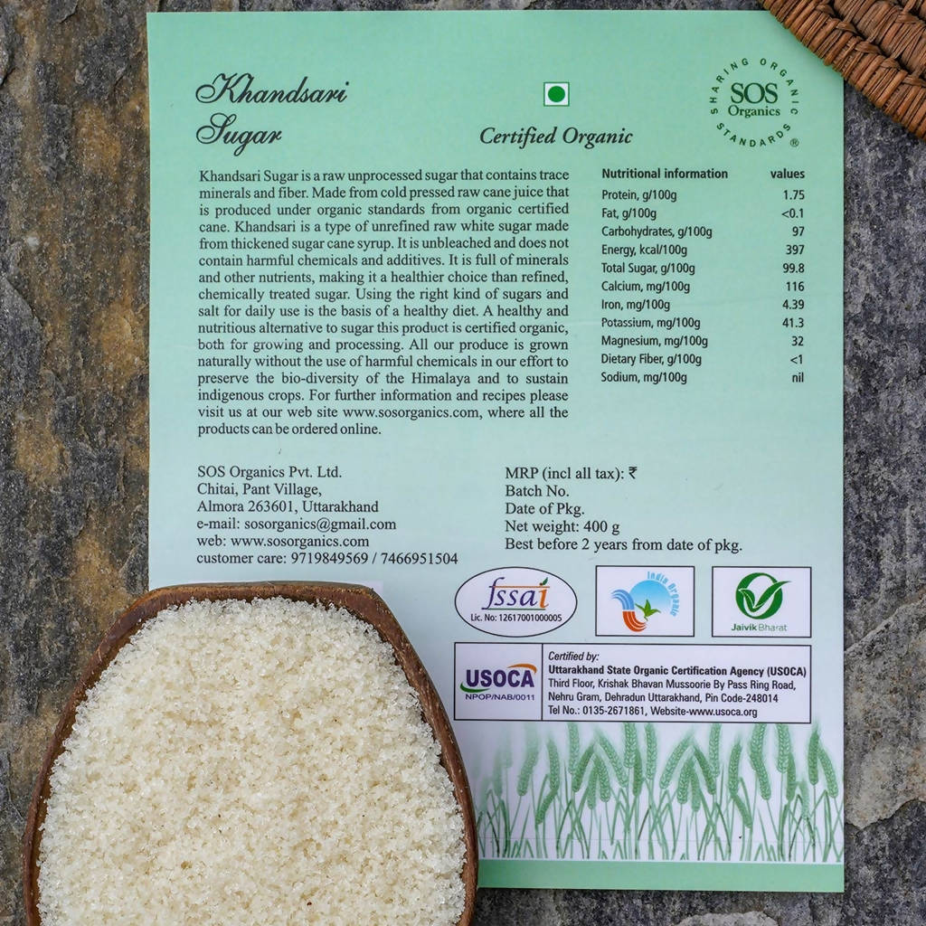 SOS Organics Khandsari Sugar - Distacart
