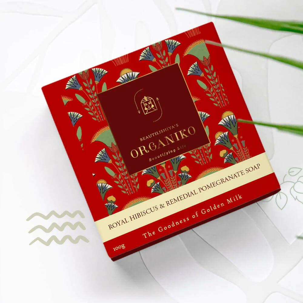 Organiko Royal Hibiscus & Remedial Pomegranate Soap - Distacart