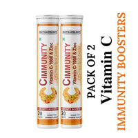 Thumbnail for Nutracology Cimmunity Vitamin C 1000mg Effervescent Tablet For Glowing Skin, Immunity Booster - Distacart