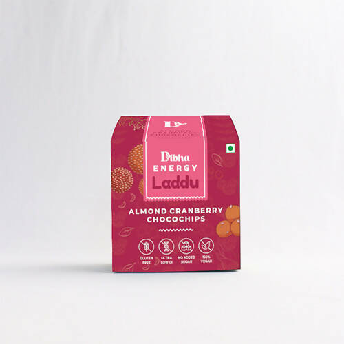 Dibha Almond Cranberry Choco Chips Laddu (Gluten-Free, Vegan, No Added Sugar) - Distacart