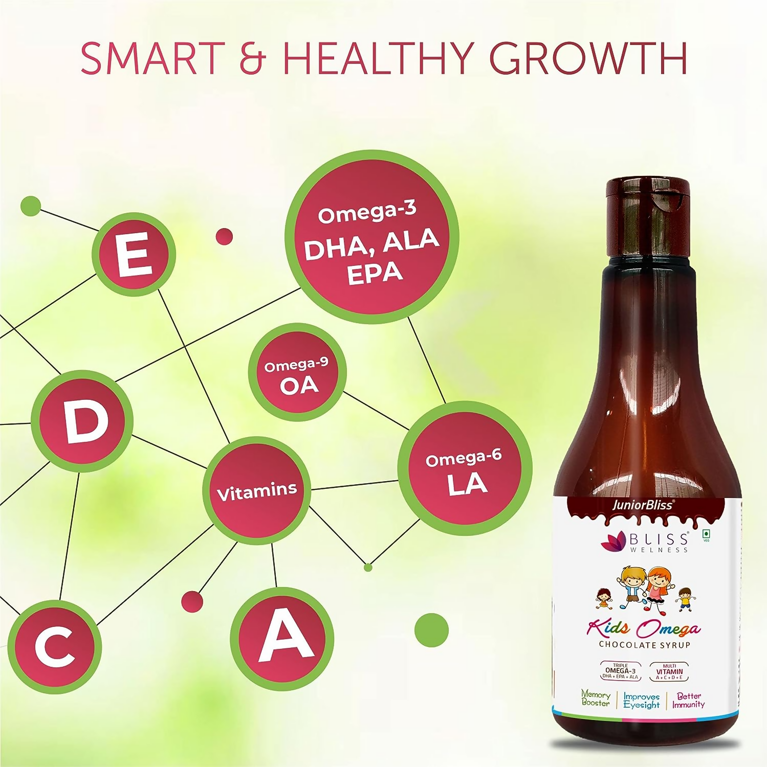 Bliss Welness Junior Bliss Kids Omega Syrup - Distacart