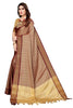Vamika Weaving Brown Cotton Silk Saree - Distacart
