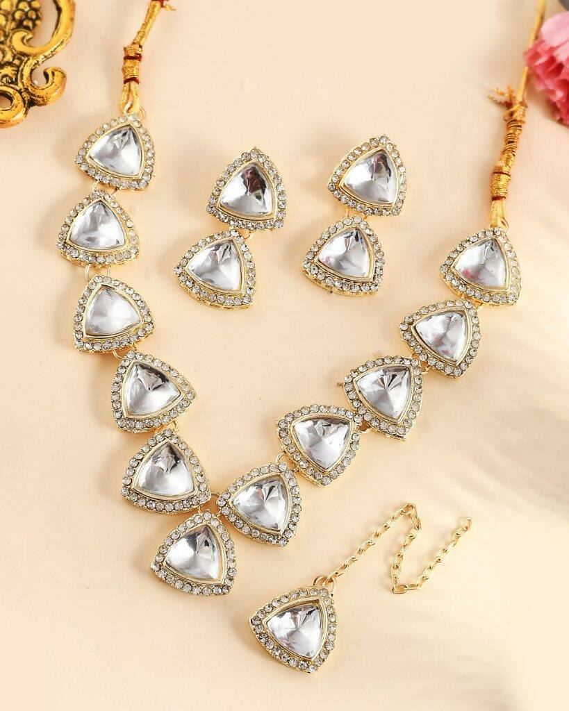 VOJ Women Silver Color stainless steel Jewellery Set - Distacart