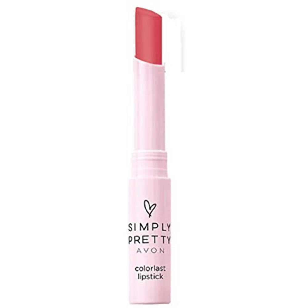 Avon Simply Pretty Colorlast Lipstick - Scarlet - Distacart