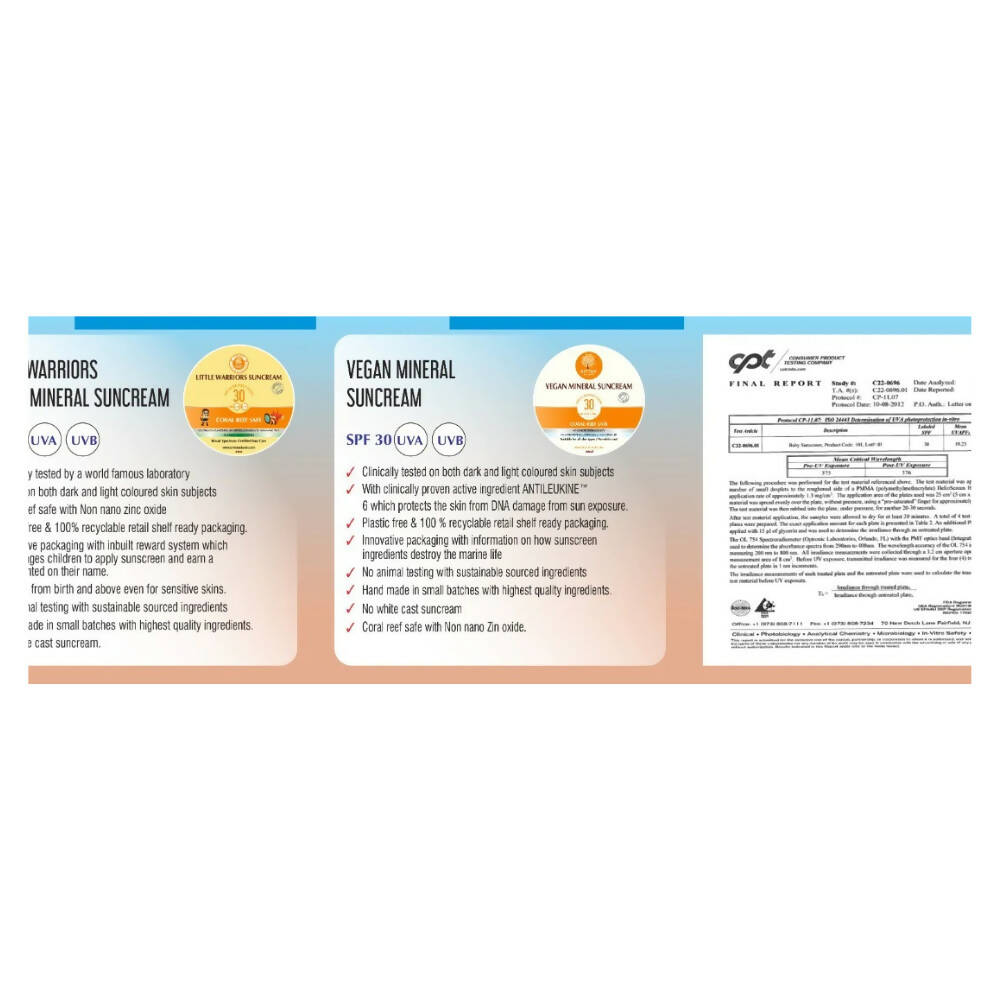 Sintra Naturals Little Warriors Suncream - Distacart