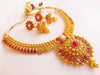 Pink & White Kemp Temple Necklace Set