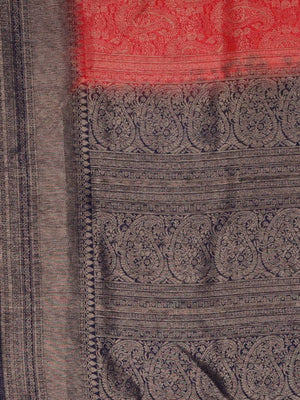 Kalamandir Ethnic Motifs Red Silk Blend Saree