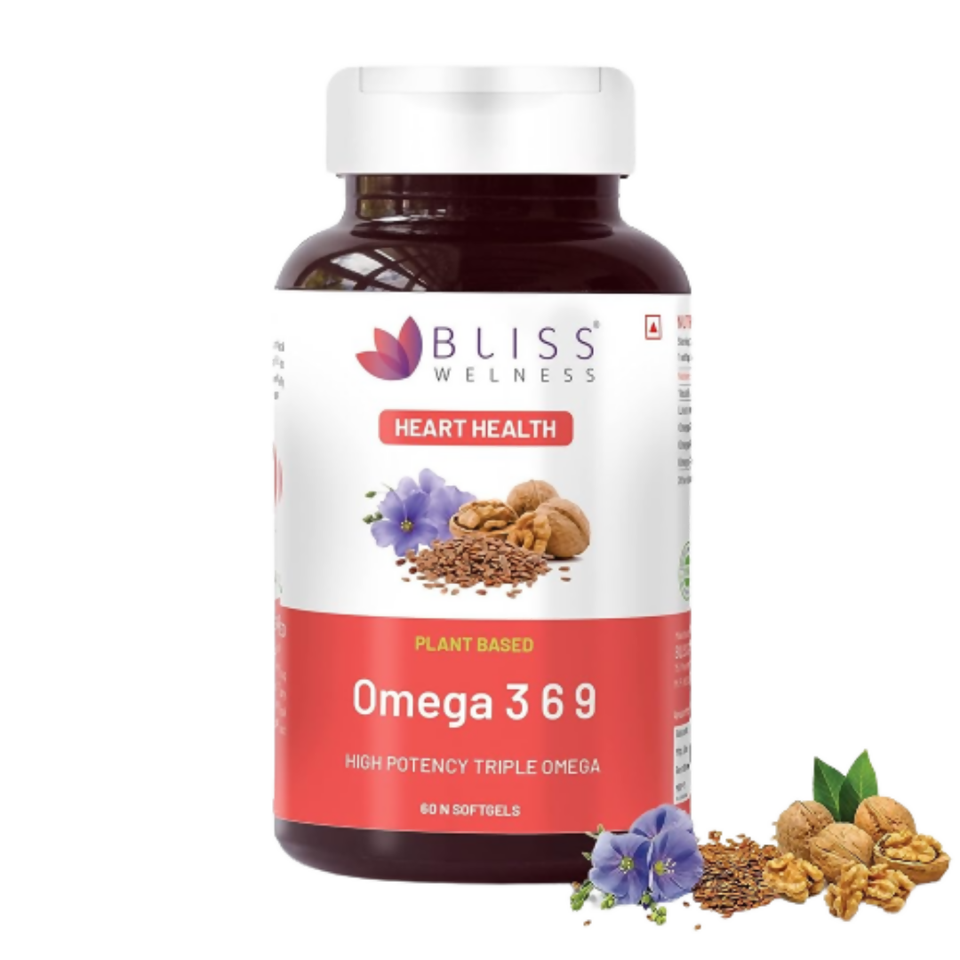 Bliss Welness Omega 3 6 9 Softgel Capsules - Distacart