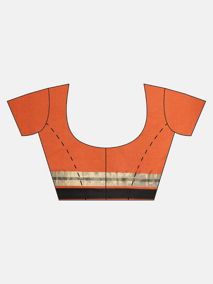 Saree Mall Rust Orange Solid Saree - Distacart