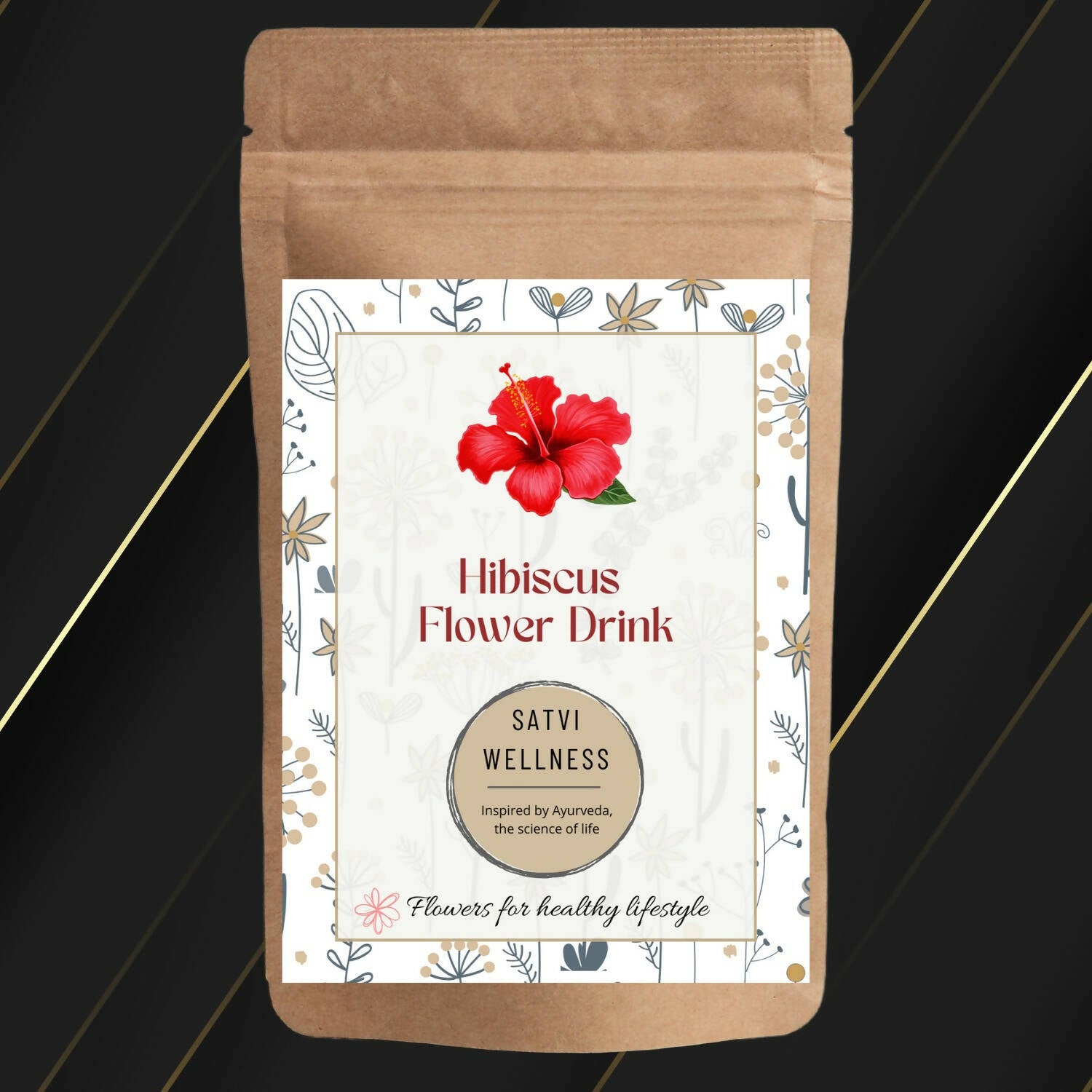 Satvi Wellness Hibiscus Flower Drink | Hibiscus Flower Tea | Hibiscus Tea - Distacart