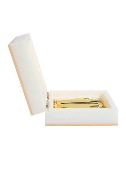 Golden Peacock White 24 Ct Gold Polished White SaiBaba Wood Prayer Box - Distacart