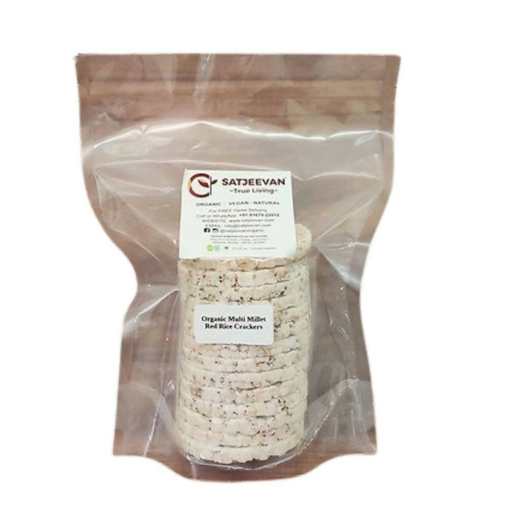 Satjeevan Organic Multi-Millet Red Rice Crackers - Distacart