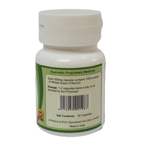 Deep Ayurveda Wheat Grass 500mg Veg Capsules - Distacart