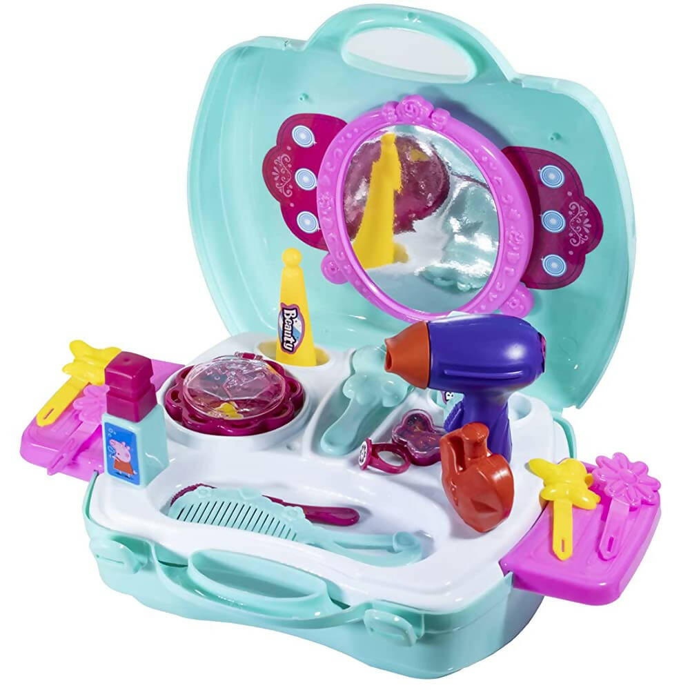 Skoodle Multicolor 22 Pieces Peppa Pig Beauty Set Toy with Beauty Suitcase for Kids Girls Age 3+ - Distacart