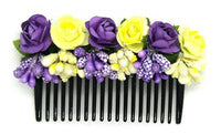 Thumbnail for Yellow & Blue Flower Hair comb