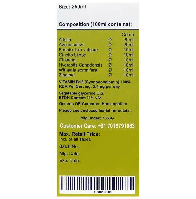 Prime Health Uk Alfalfa SF Tonic - Distacart