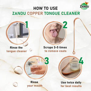 Zandu Copper Tongue Cleaner