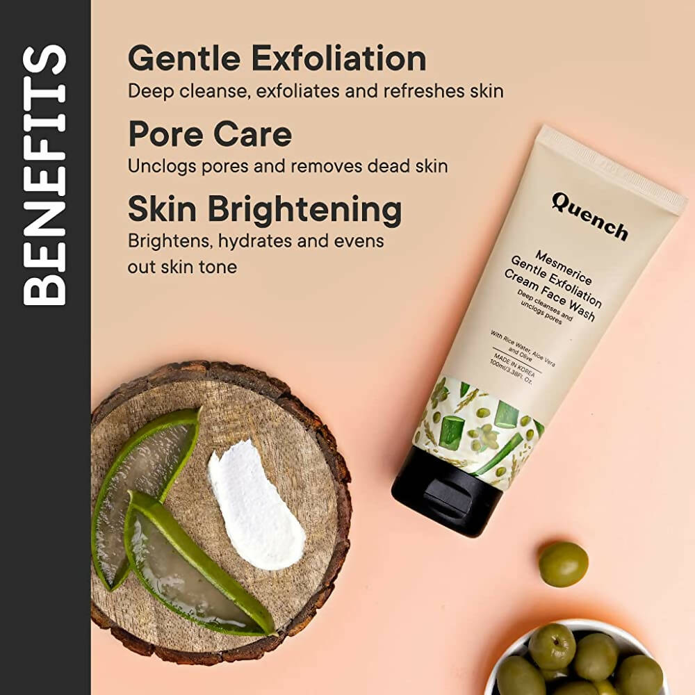 Quench Botanics Mesmerice Gentle Exfoliation Cream Face Wash - Distacart