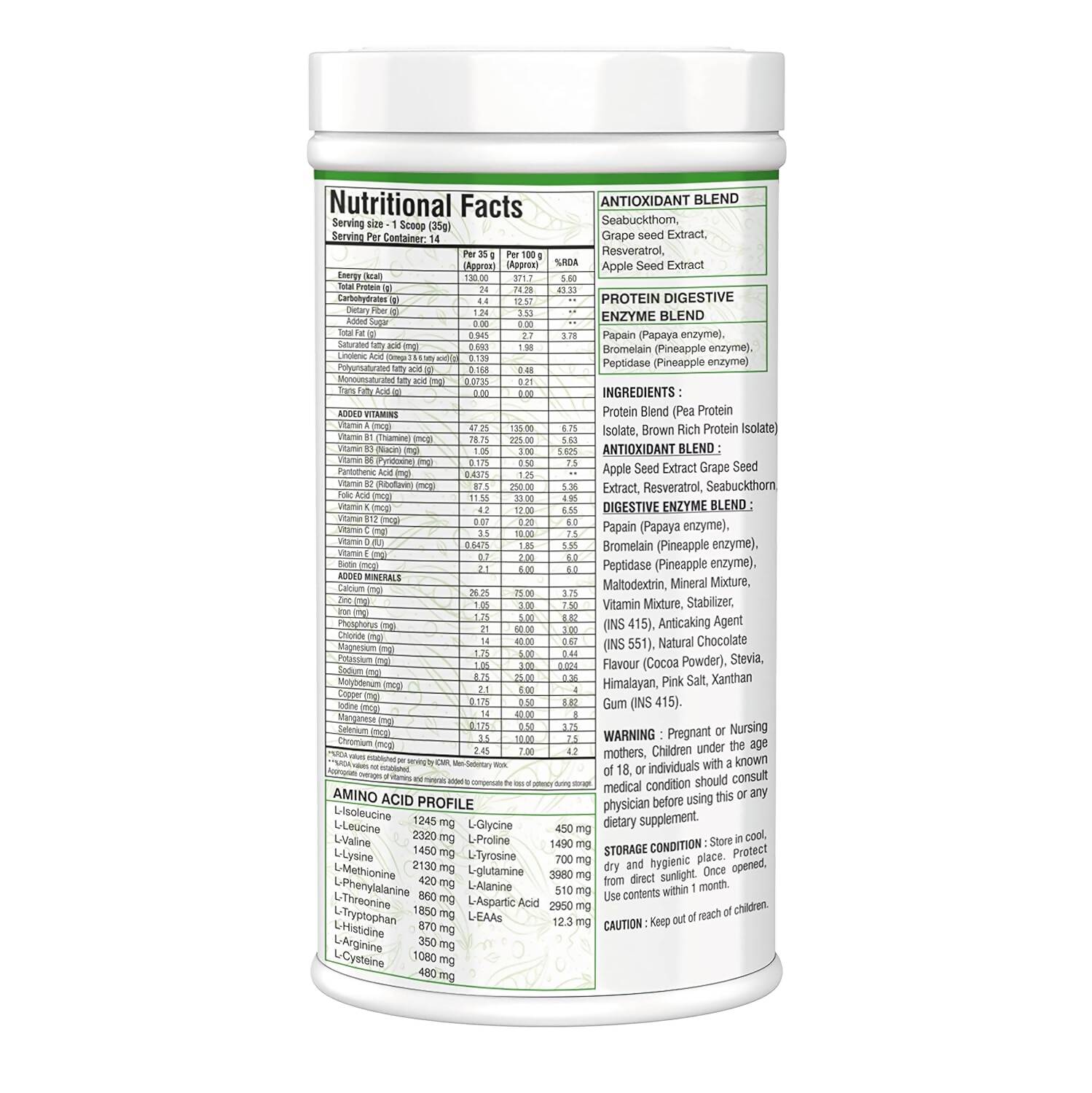 Floral Nutrition Plant Protein Powder (Rich Chocolate Flavor) - Distacart