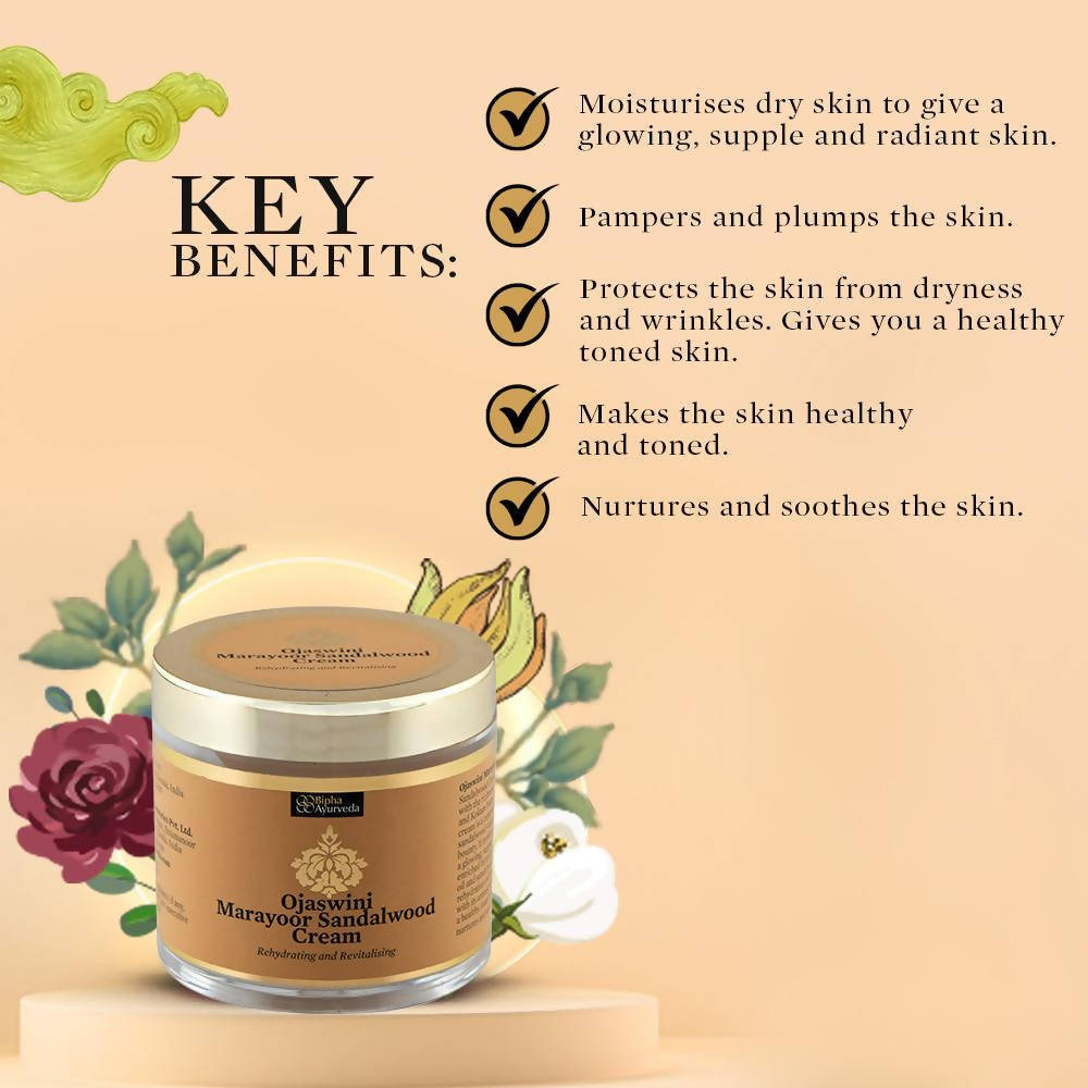 Bipha Ayurveda Ojaswini Marayoor Sandalwood Cream - Distacart