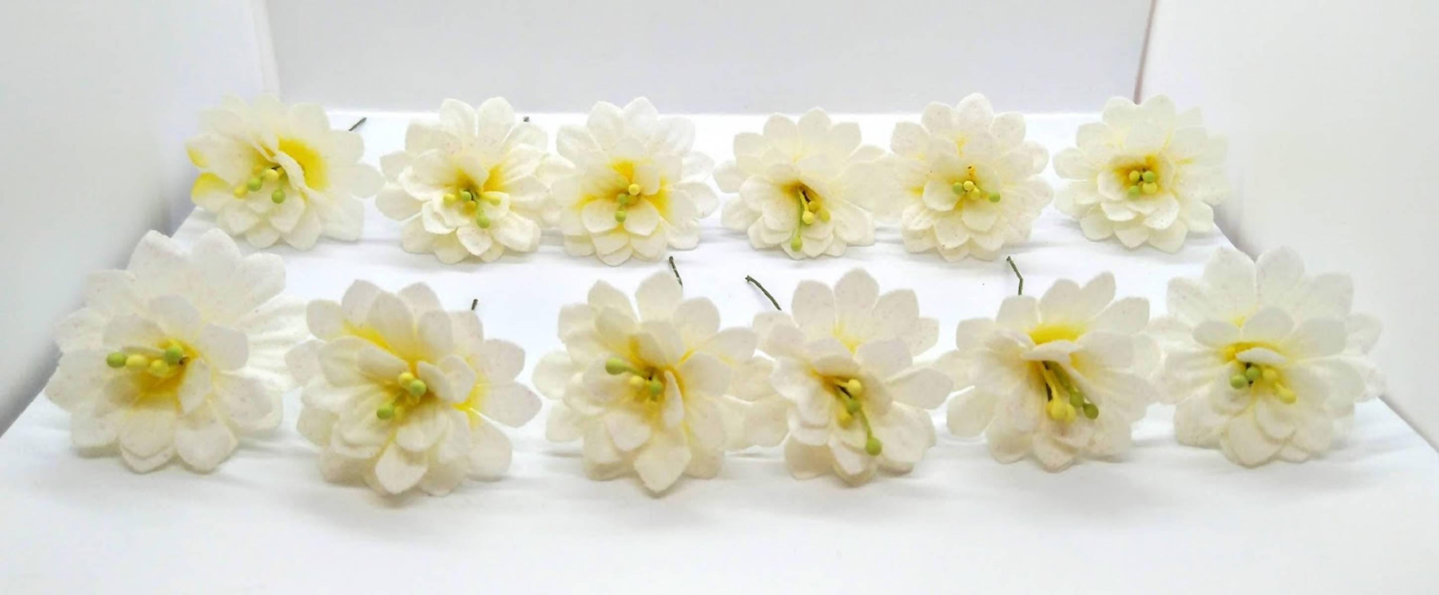 White Flower Hair Brooches