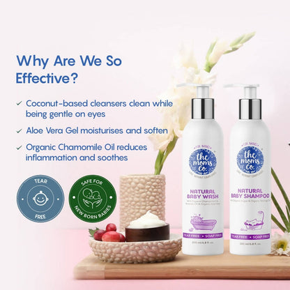 The Moms Co Natural Tear-Free Cleaning Bundle For Baby