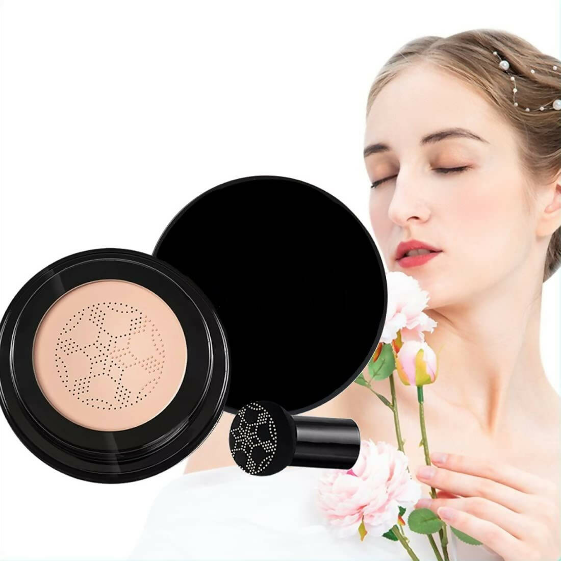 Favon Angel Rose Air Cushion CC Foundation with Puff - Distacart