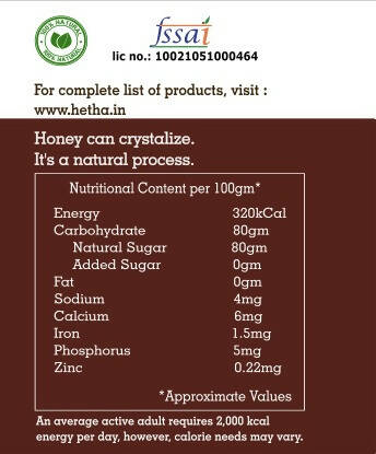 Hetha Pure Himalayan Wild Forest Raw Honey - NMR Passed | Unprocessed | Unpasteurized - Distacart