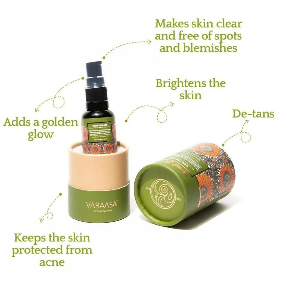 Varaasa Dewminati De-tanning & Brightening Face & Body Oil - Distacart