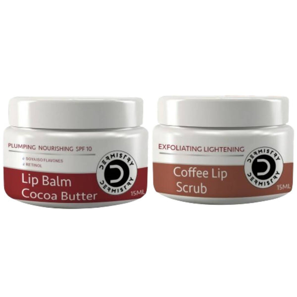 Dermistry Nourishing Cocoa Butter Lip Balm & Coffee Lip Scrub - Distacart