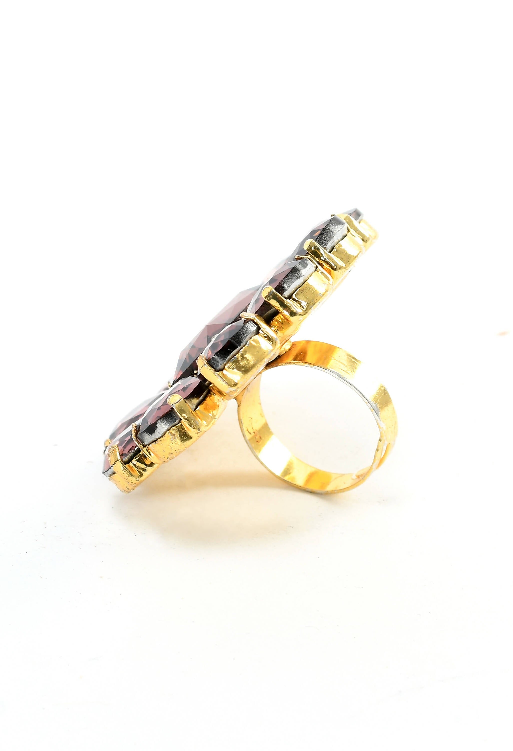 Mominos Fashion Joharkamal Gold-Plated Brass Finish Stone Choker For Women & Girls (Brown) - Distacart