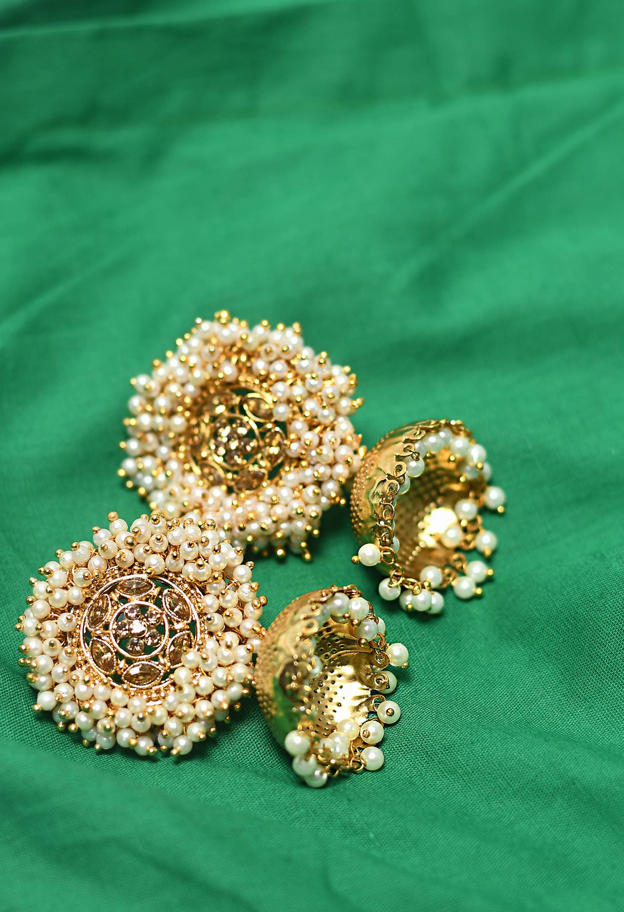 Mominos Fashion Johar Kamal Gold-Plated & Bead Party Wear Jhumka - Distacart