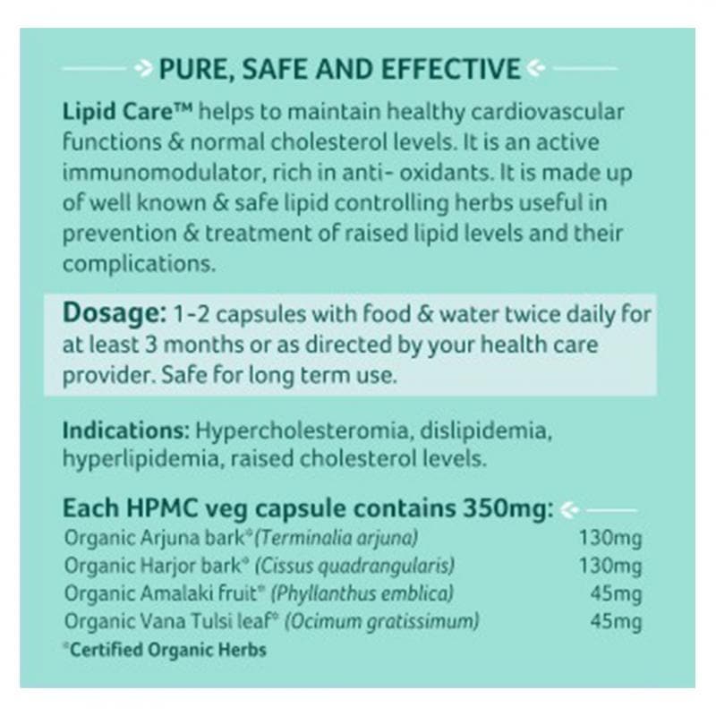Organic India Lipid care - 60 Capsules Bottle - Distacart