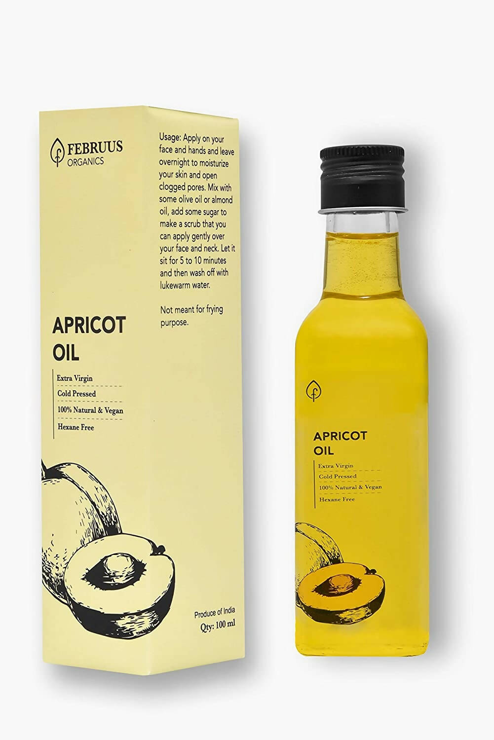 Februus Organics Cold Pressed Apricot Oil - Distacart