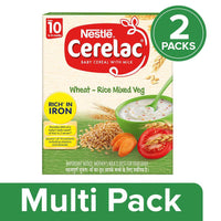 Thumbnail for Nestle Cerelac Baby Cereal with Milk - Wheat-Rice Mixed Veg, From 10-12 Months