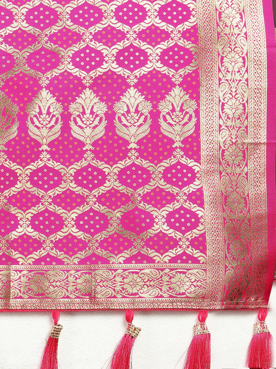 Lorenvalley Fashion Purple & Magenta Patola Silk Woven Design Meenakari Weaving Saree - Distacart