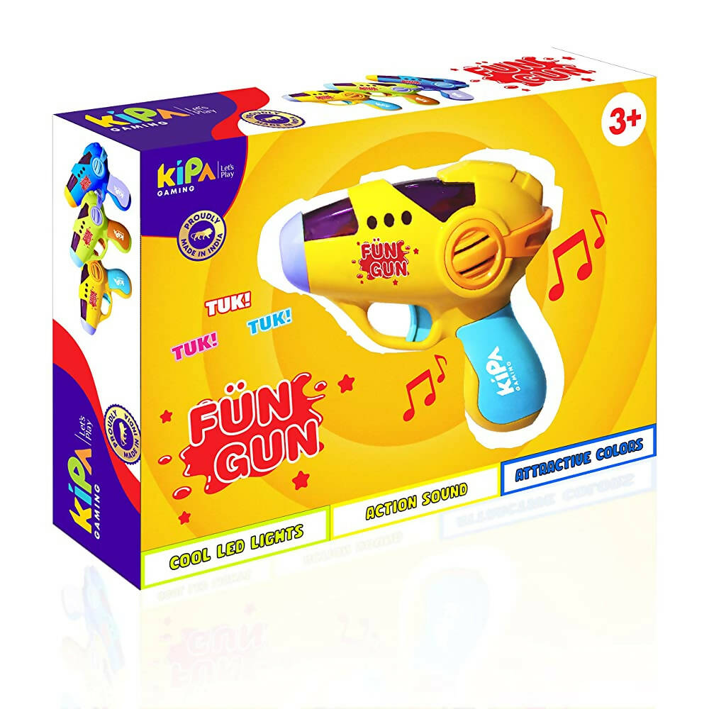 Kipa Gaming Fun Gun Colorful Musical Toy with Flashing LEDs Light and Sound for Boy, Girls and Kids (Pack of 1, Age 3yrs+)- Blue - Distacart