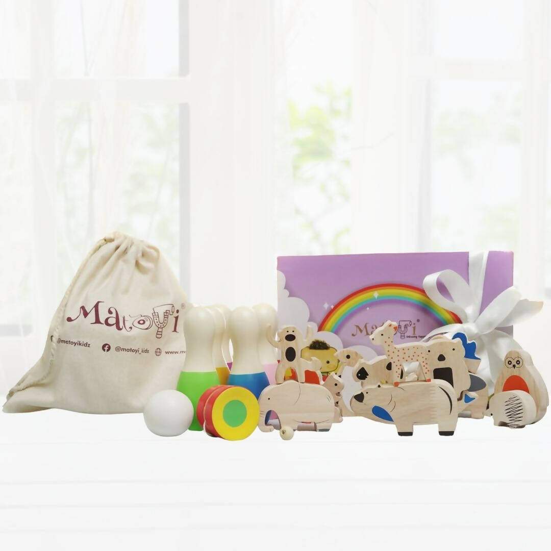 Matoyi Color Bowling Pin & Animal Stacker & Yoyo For Kids - Distacart