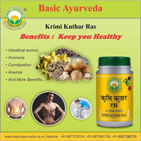 Thumbnail for Basic Ayurveda Krimi Kuthar Ras Tablet Benefits