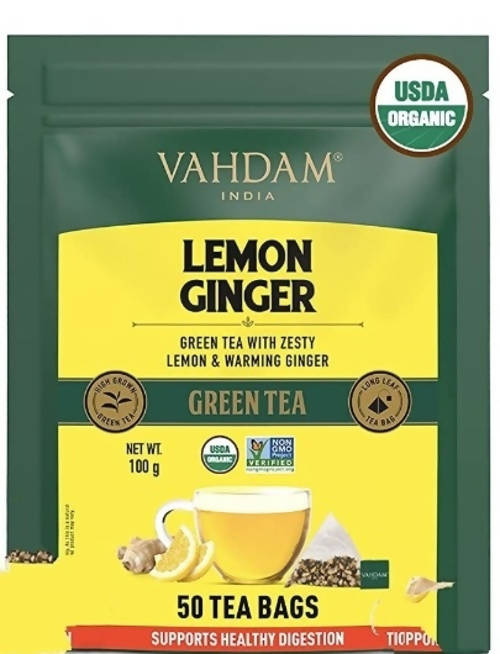 Vahdam Lemon Ginger Green Tea