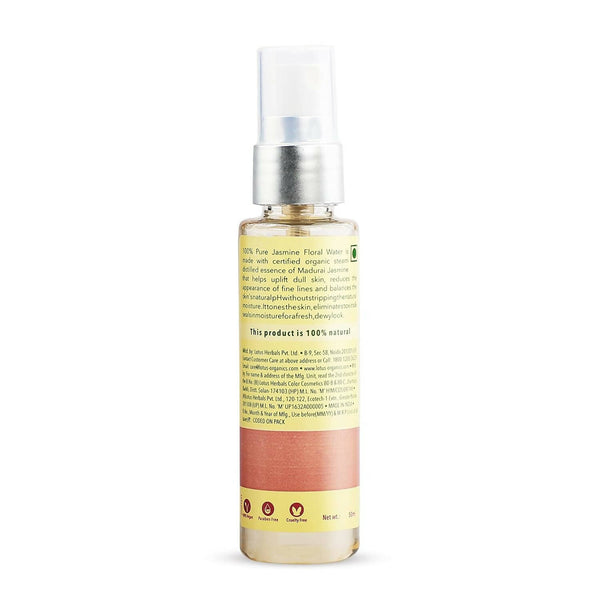Lotus Organics+ 100% Pure Jasmine Floral Water - Distacart