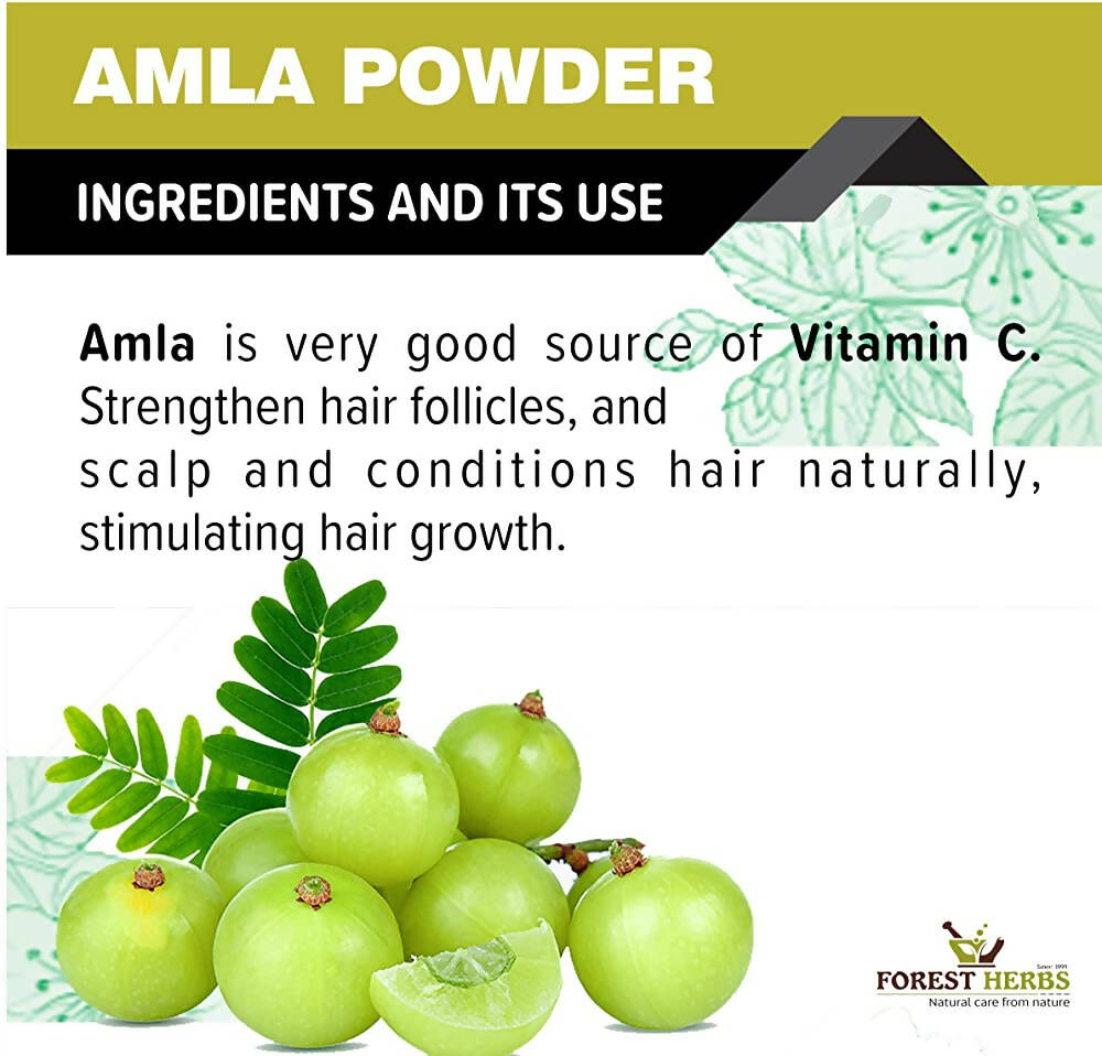 Forest Herbs 100% Natural Organic Amla, Reetha, Shikakai Powder Combo - Distacart