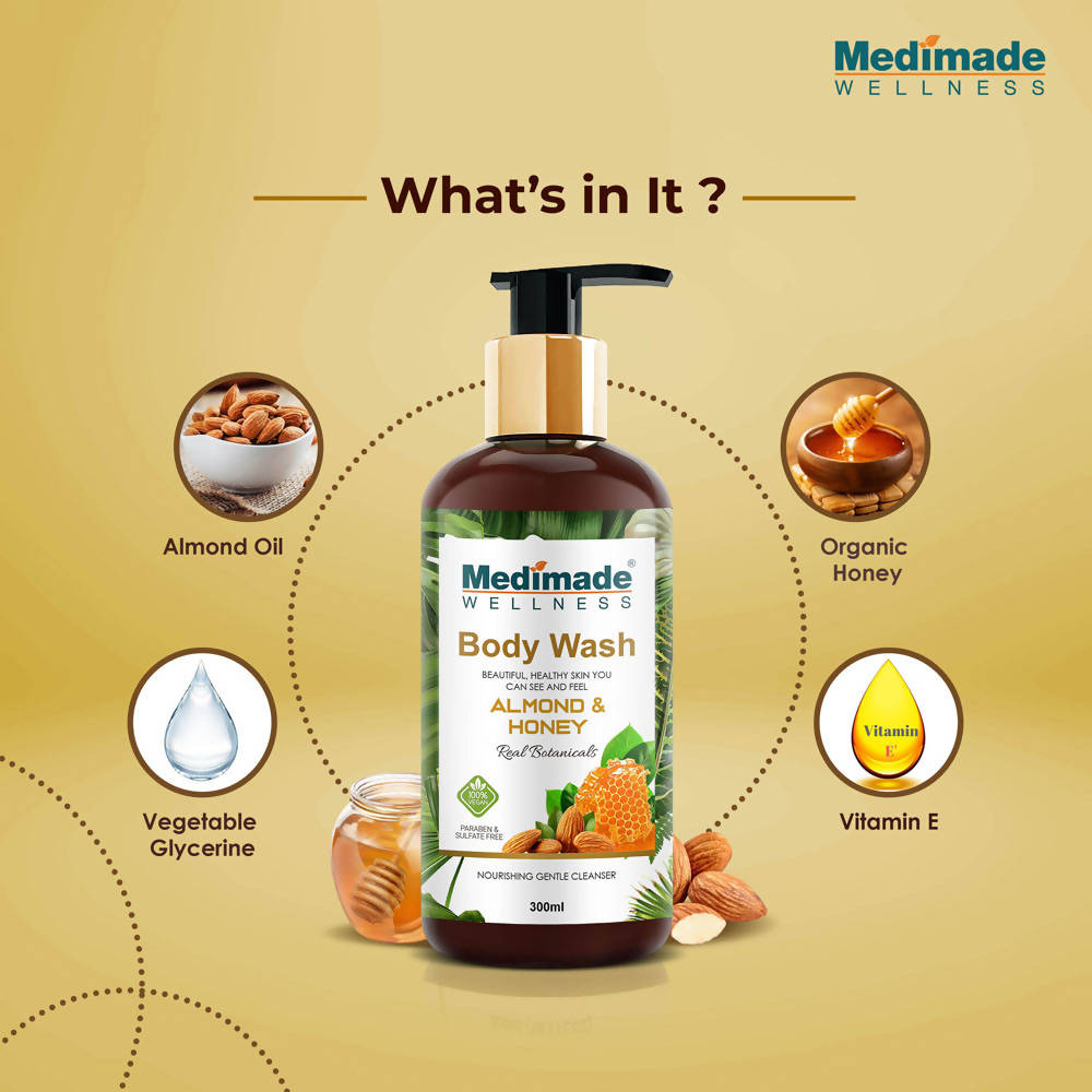 Medimade Wellness Almond & Honey Body Wash - Distacart