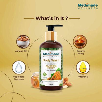 Medimade Wellness Almond & Honey Body Wash - Distacart