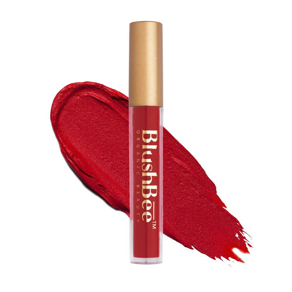 BlushBee Organic Beauty Lip Nourishing Liquid Lipstick - Reddish Maroon - Distacart