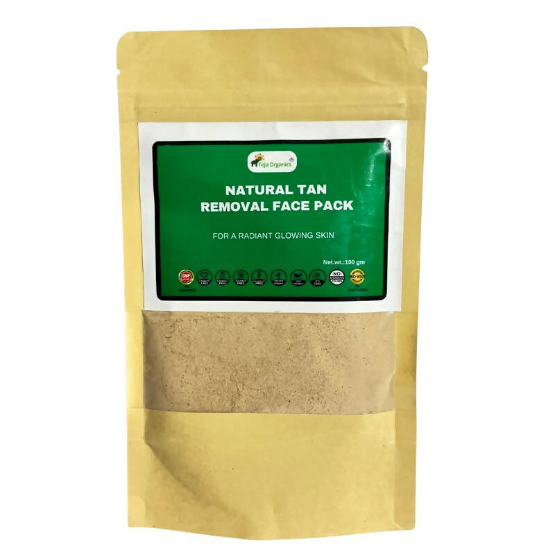 Teja Organics Natural Tan Removal Face Pack Powder - Distacart