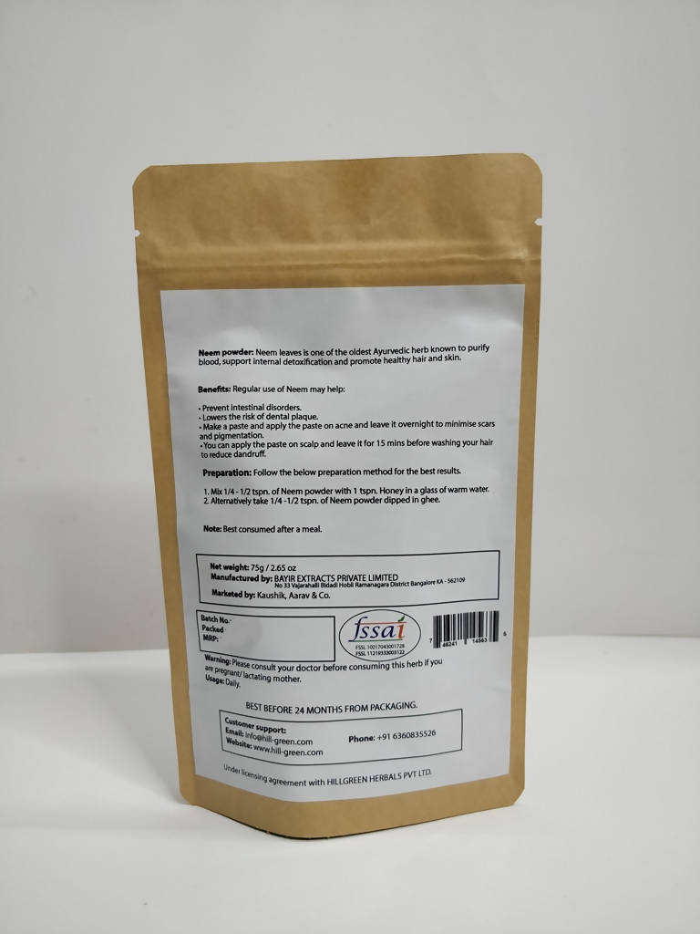Hillgreen Natural Neem Powder - Distacart