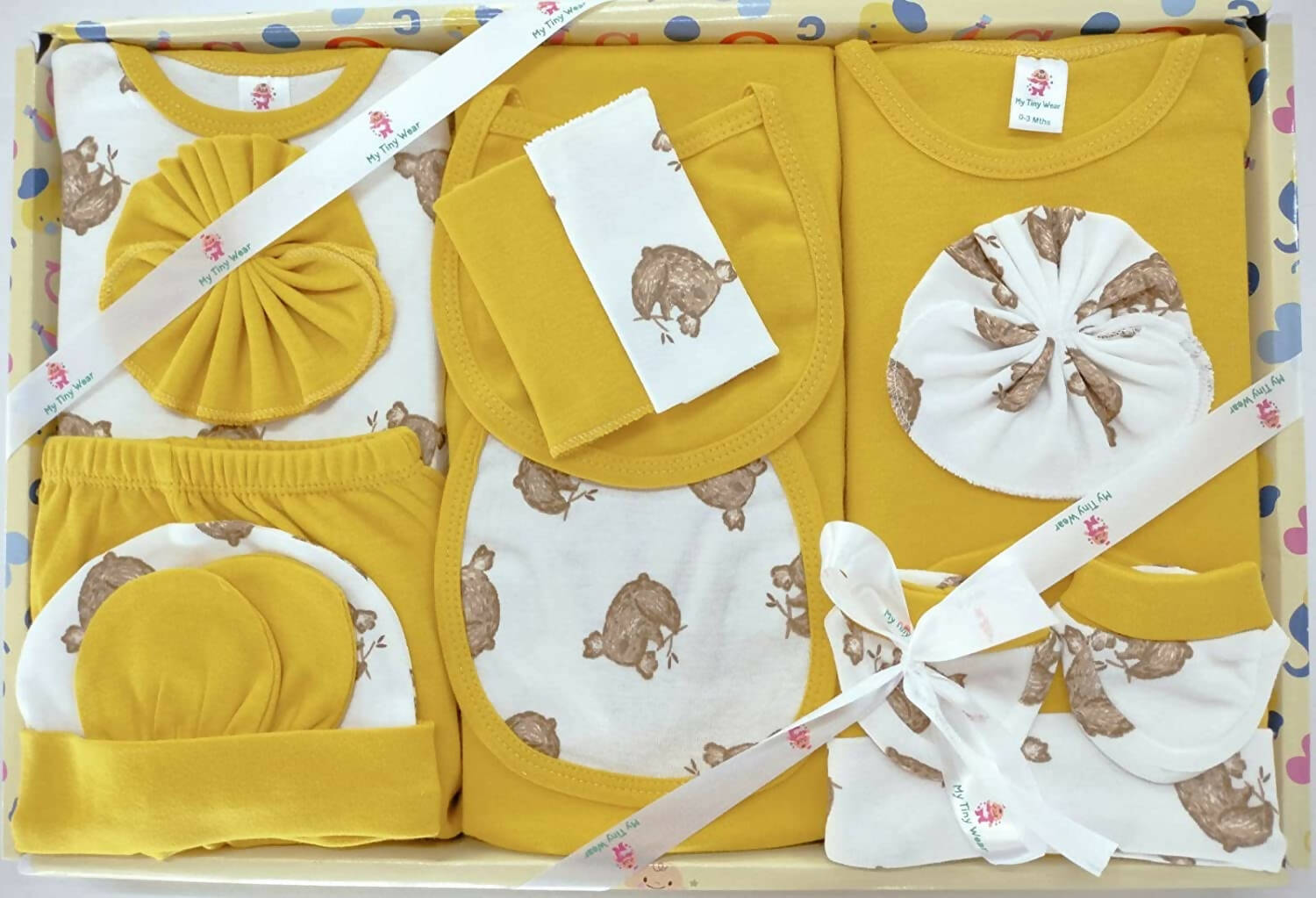 My Tiny Wear Full Sleeves New Born Baby Gift Set - Yellow - Distacart